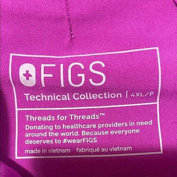 Womens New Figs High Waisted Zamora Yoga Jogger Scrub Pant Purple Jolt Plus 4XLP - Picture 6 of 6